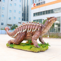 Dinosaurus Ankylosaurus Animatronik Mekanik Robotik Ukuran Asli Bertema Taman Hiburan Luar Ruangan untuk Dijual