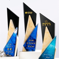 Promotionnel asie en gros 3d aigle statue prix Offre Spéciale dragon de cristal de plaque et fournitures de trophées