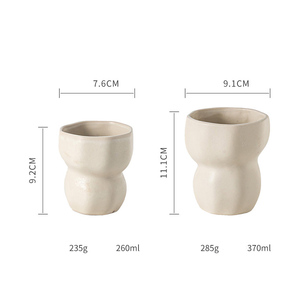 Taza de calabaza de cerámica característica de lujo, amasadora de mano para el hogar, Taza <span class=keywords><strong>Sin</strong></span> mango de estilo japonés, Taza <span class=keywords><strong>Sin</strong></span> mango de calabaza Mibai - Product Image 2