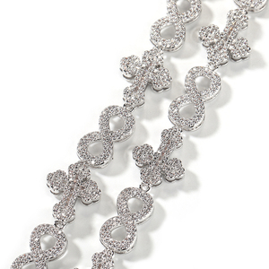 UWIN di alta qualità 5A ghiacciato fuori CZ Cross Charm infinita catena cubana artificiale donna uomini Infinity <span class=keywords><strong>collana</strong></span> gioielli - Product Image 4