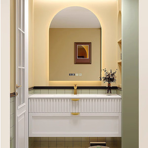 Bathroom cabinet light luxury slate ceramic integrated basin washbasin small apartment washbasin cabinet combination - Product Image 1