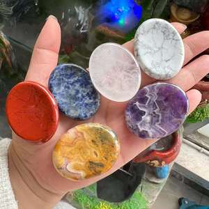 <span class=keywords><strong>Piedra</strong></span> de preocupación de pulgar para la ansiedad, piedras de Chakra, cristales de Charkas, cristal rosa, amatista, Ojo de Tigre, <span class=keywords><strong>piedra</strong></span> de ansiedad para aliviar el estrés Med - Product Image 6