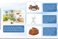 Unité dentaire électrique pour enfants seulement petit crabe lampe orale diable poisson chariot mobile CE approuvé acier/métal/plastique