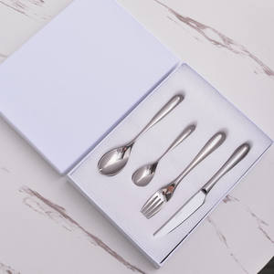 Ensemble de vaisselle de luxe, ensemble de couverts en acier inoxydable 304, série avec trou de suspension, ensemble de 4 pièces pour la famille, restaurant - Product Image 3