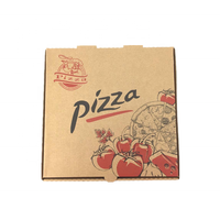 Boîte à pizza portable en carton ondulé imprimée sur mesure, 13 pouces, 16 pouces, boîte en papier avec logo de dessin animé pour pizza à emporter