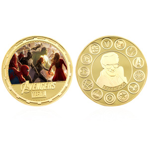 12 Monedas de Oro con Temática de Películas de <span class=keywords><strong>Marvel</strong></span>: Monedas Conmemorativas de Superhéroes de Metal, Perfectas para Coleccionar o Regalar - Product Image 5