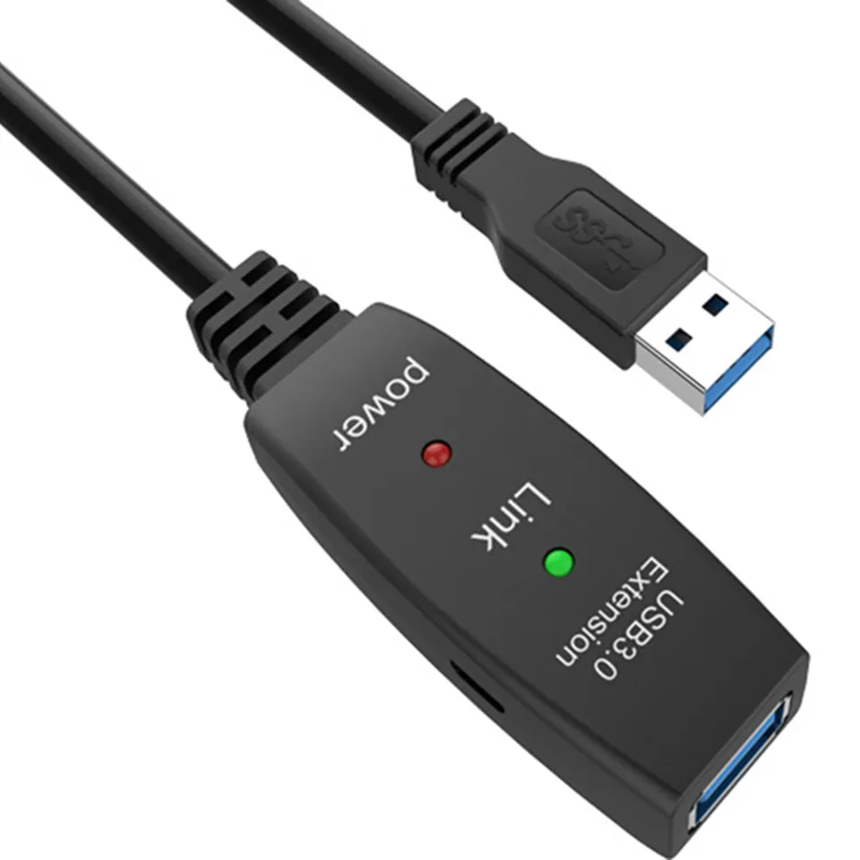 كابل تمديد USB ذكر إلى أنثى, كابل تمديد USB 3.0 ذكر إلى أنثى كابل تمديد USB عالي السرعة 5 جيجابت في الثانية المدمج في رقاقة الإشارة منفذ الطاقة الصغير تمديد 5-30 متر