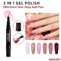 Stylo de vernis à ongles gel 3-en-1 facile et simple, 18 couleurs, 3ml, 4ml, 5ml, vernis à ongles magnétique UV LED à retirer par trempage