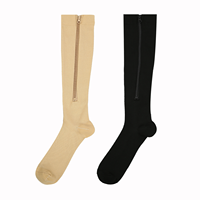 Nouvelles chaussettes de compression à fermeture éclair, chaussettes de sport longues et élastiques pour la course à pied et les activités de plein air