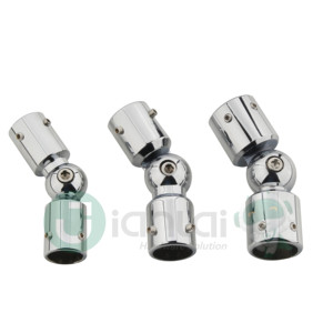 Supporti per tubi per tubo in vetro hardware cromato supporto tubo bagno connettore - Product Image 2