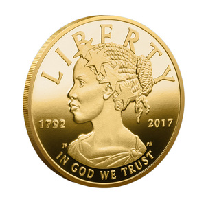 Pièce commémorative Liberty 1792-2017, artisanat métallique, 1 oz or et argent, pièce American Eagle, cadeau, accessoire, souvenir - Product Image 2