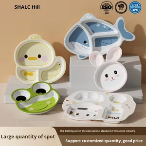 <span class=keywords><strong>Assiette</strong></span> à dîner divisée en silicone mignonne et de grande valeur pour enfants, anti-chute, écologique, pour la maison et la maternelle - Product Image 2