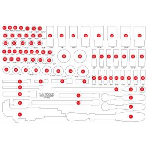 KS เครื่องมือ-811.0092-97โฟมเปล่าแทรกสำหรับ811.0092-EAN 4042146860526กลิ้งการประชุมเชิงปฏิบัติการถาดเปล่า - Product Image 1