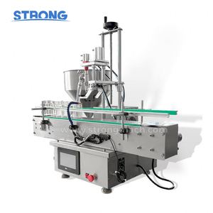Máquina de Llenado Automática de Sobremesa con Bomba Magnética Servo y Transportador Ajustable, Resistente a la Corrosión, para Gel de Ducha y Líquidos de Limpieza - Product Image 1