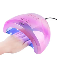 Lampe à ongles UV LED 48W haute puissance à brancher, séchoir professionnel à gel à séchage rapide avec plusieurs minuteurs pour usage domestique et professionnel