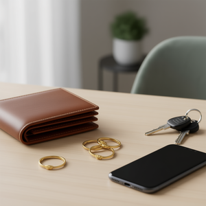 Portachiavi Ilan 30mm color oro, confezione da 4 pezzi per accessori portachiavi - Product Image 2