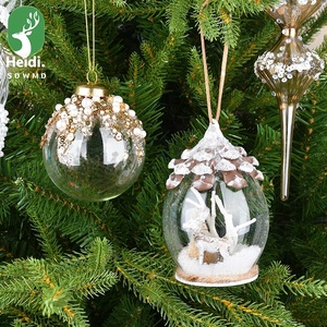 Pendentif créatif en verre en forme de bonhomme de neige pour la décoration de la scène de l'arbre de Noël à la maison - Product Image 3