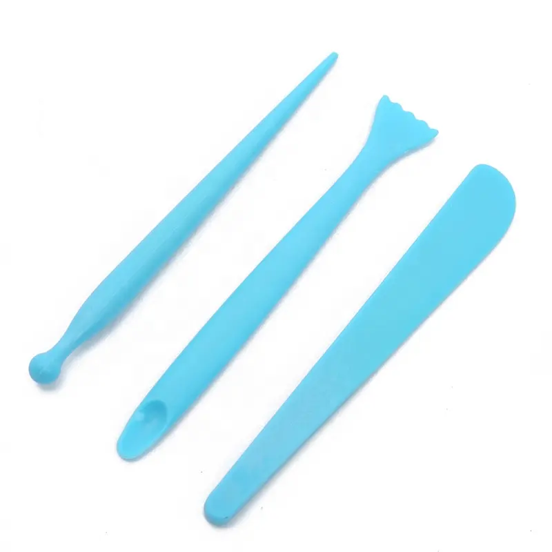 3pc kids doubleend set di coltelli per riparazione di argilla polimerica per bambini ceramica scultura in plastica ABS strumento per argilla coltello attrezzo manuale per giardinaggio domestico