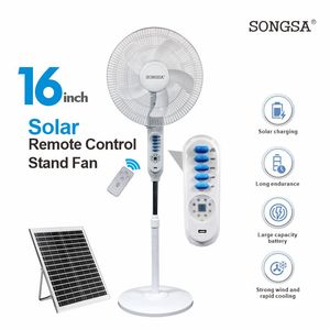 Ventilateur sur pied solaire rechargeable <span class=keywords><strong>de</strong></span> 16 pouces à <span class=keywords><strong>prix</strong></span> <span class=keywords><strong>d</strong></span>'usine pour usage domestique extérieur, avec panneau solaire inclus - Product Image 1