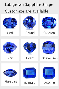 Đá quý kim cương rời, cắt kiểu đệm, màu xanh hoàng gia, sapphire nhân tạo - Product Image 4