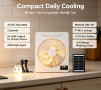 En İyi İngilizce Solar Şarjlı Fan Hediye Kutusu Solar Soğutma Fanı Elektrik Kesintisi İçin Solar Fan