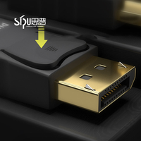 Câble audio SIPU DP vers DP plaqué or HD/8K mâle-mâle pour projecteur et ordinateur avec garantie de 12 mois