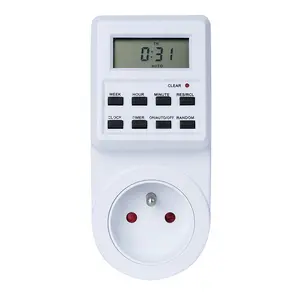 JYD 230V 16A 3680W LCD Screen Display FR France Plug Timing switch Intelligent Plug Timer Socket Electronic Timer Switch Socket