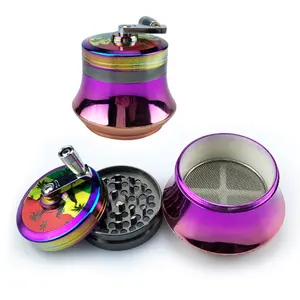 die casting 4 layer 50mm 63mm smoking accessory metal manual aluminum herb grinder for tobacco