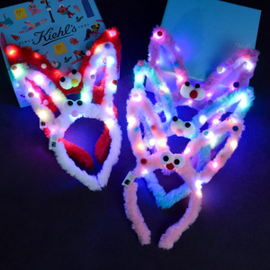 Accesorios <span class=keywords><strong>para</strong></span> <span class=keywords><strong>el</strong></span> Cabello Divertidos <span class=keywords><strong>para</strong></span> Niños, Diadema con Orejas de Conejo Brillantes, Diadema con Orejas de Conejo con Luces LED Intermitentes <span class=keywords><strong>para</strong></span> Pascua - Product Image 3