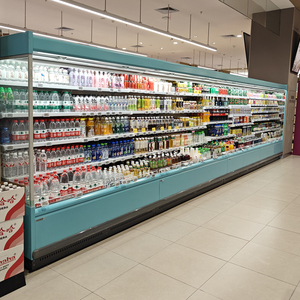 Réfrigérateur de présentation ouvert multi-étagères pour supermarché avec rideau de nuit et certifications CE et ETL - Product Image 3