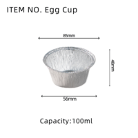 Mini moules à gâteau jetables en aluminium de 100 ml, mini moules à tartelettes, barquettes en aluminium, contenants d'emballage pour desserts, sauces et flans