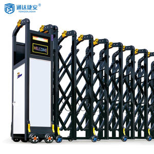 Allée industrielle escamotable d'alliage d'aluminium clôturant l'ouverture automatique coulissante télescopique de porte pour l'entrepôt de jardin d'école - Product Image 1