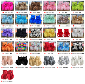 Custom Corduroy Plush for <strong>Women</strong> Indoor Soft Faux Fur Cute Warm Winter Cartoon <strong>S</strong> Es Teddy Bear <strong>slippers</strong> - Product Image 5
