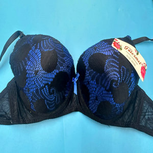 All'ingrosso CG145 ragazze reggiseno di pizzo <span class=keywords><strong>nero</strong></span> stampe floreali <span class=keywords><strong>Push</strong></span>-<span class=keywords><strong>up</strong></span> imbottito con pizzo segnato per il Logo Africa sulla tazza modello dollaro 0.6 - Product Image 4