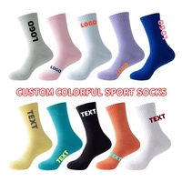 Chaussettes de sport personnalisées avec logo, en coton et nylon, chaussettes athlétiques tricotées avec texte imprimé sur mesure pour hommes et femmes, vente en gros OEM
