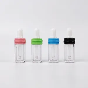 Baby Bottles Shaped Essential Oil Serum Droppers Clear Plastic New for Skincare Travel Usage Design 5ml Cosmetic Screen Printing