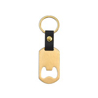 Porte-clés en métal Ouvre-bouteille Blancs Porte-clés en acier inoxydable personnalisé avec gravure et sublimation au laser