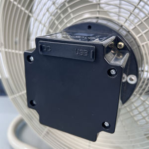 Ventilador de piso recargable con motor de CC, 12V, rotación orbital de 360 grados para acampar, hogar, ventilador 3D para exteriores - Product Image 6