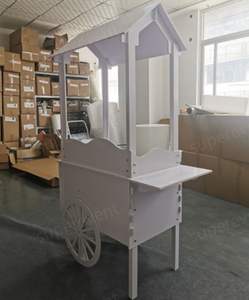 Chariot à bonbons en PVC blanc pour mariage, prix <span class=keywords><strong>de</strong></span> gros, décoration <span class=keywords><strong>de</strong></span> fête avec roues pour les fêtes - Product Image 4