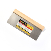 Vente en gros LC602 Couteau plat de qualité industrielle Type Grattoir Outil de peintre poli Manche en bois Lame Adhésif Remplissage de fissures Noir