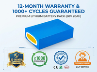 Boîtier DIY pour Batterie Lithium-Ion 24V 36V 48V 52V 60V 72V 15Ah 20Ah 30Ah 40Ah pour Vélo Électrique et Trottinette