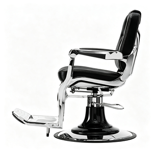 Vintage Hydraulic Barber <b>Chair</b> Heavy Duty <b>Reclining</b> Barber Salon <b>Chair</b> Black PU <b>Leather</b> Hair Cutting Styling <b>Chair</b> - Product Image 2