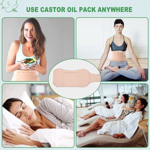 Castor Oil Bag Reusable Washable Organic Cotton With Zipper Pocket For Hot Cold Therapy Home Use - Product Image 2