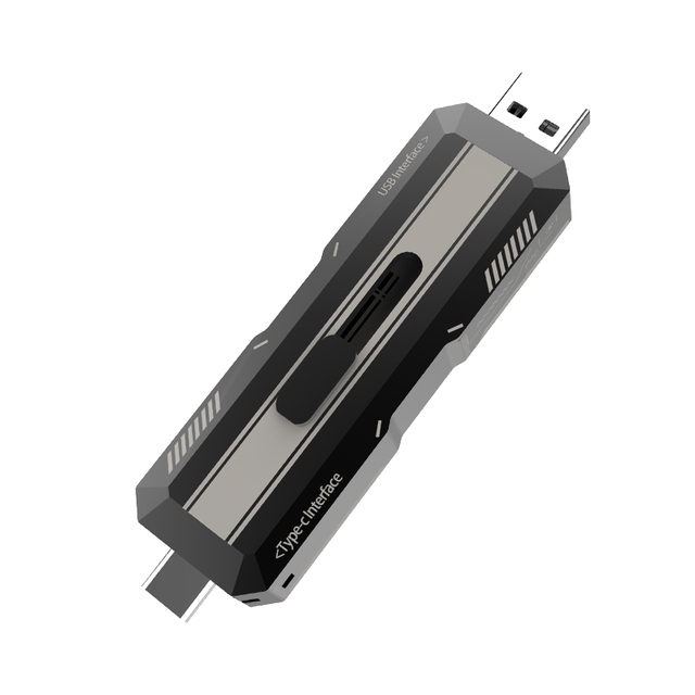 MOVE SPEED 1TB Flash Drive 1000MB/s Read Write Speed,USB 3.2 Gen2+Type C Dual Interface, USB C Drive 3-Stage Push-Pull Design
