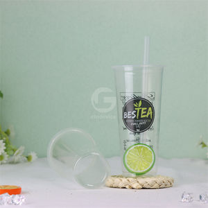 Vasos de Plástico Desechables con Logotipo Personalizado, Vaso de Plástico para Té de Burbujas de 24 oz - Product Image 5