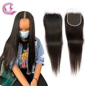 Wholesale Brazilian Remy Virgin Hair Cheap Invisible Skin Melt Super Fine Swiss 5*5 Straight Hd Lace Closure For Bundles