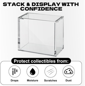 5mm dày <span class=keywords><strong>Acrylic</strong></span> trường hợp từ tính cho TCG hộp tăng cường Stackable hiển thị pkmn đóng cửa từ tính cho người thu gom lưu trữ thẻ quà tặng - Product Image 5