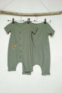 Summer Infant Baby Boy Linen Cotton Overall Romper Button Long Pants Jumpsuit with Pocket - Product Image 6