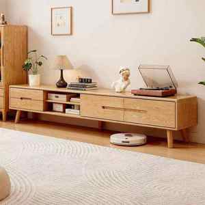 Meuble TV <span class=keywords><strong>JYN</strong></span>, meuble de rangement moderne et minimaliste en chêne, meuble mural pour TV, meuble de sol en bois de petite taille pour salon - Product Image 2