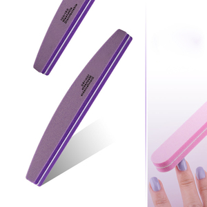 Bloc polissoir à ongles en éponge demi-lune, double face, grain 100/180, jetable, marque privée, pour manucure en salon - Product Image 6